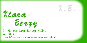 klara berzy business card